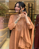 ❣️❣️❣️❣️❣️❣️❣️❣️❣️❣️
*New Launch*
Look straight out of a dreamy movie set as  you turn around and walk in this elegant flaired suit ! The perfect of traditional wear